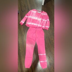 Cotton tie dye sweat set